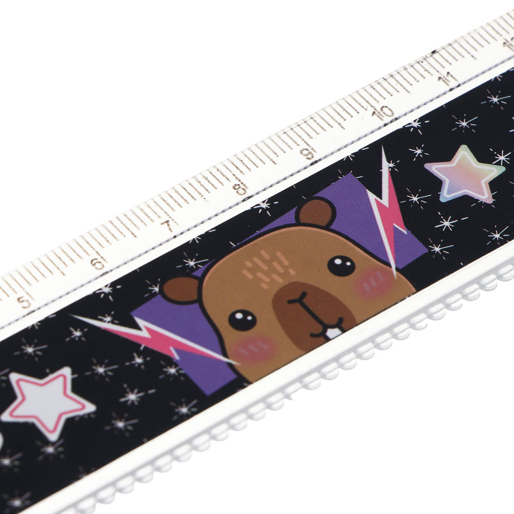 Набор канцелярский "Панда/Капибара", 6 предметов (2 карандаша, точилка, линейка, блокнот, ластик), 15,8х24,5 см, арт.№ 524-274