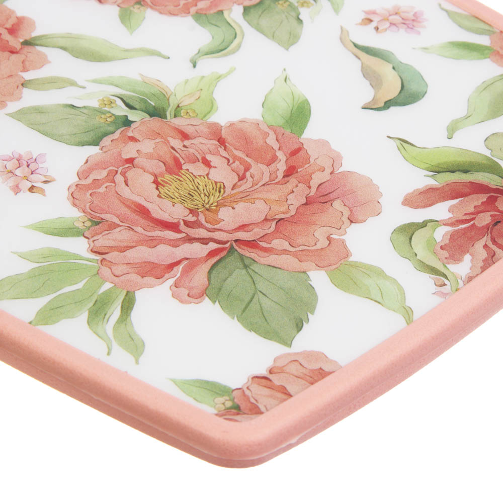 Доска разделочная тм VETTA Пионы, 20x30x1,2см, полипропилен, 2 дизайна, арт.№ 852-175