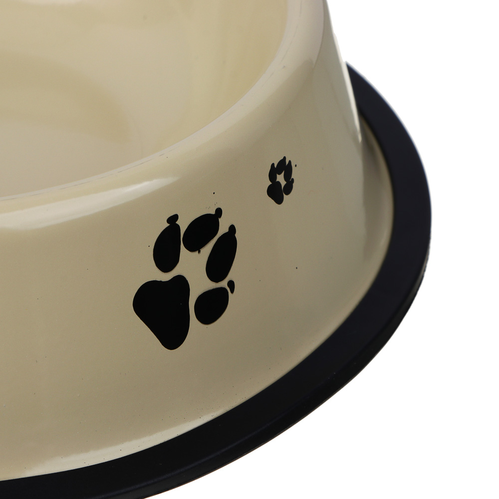 VETTA Миска металлическая бежевая, антискользящая, 17,5х4 см, 300 мл, арт.№ 273-478