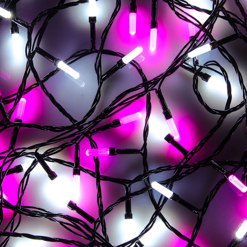 СНОУ БУМ Гирлянда электрическая вьюн 9м, 100LED-призма, "Зефирные сны", 8реж, ПВХ, чп, 220В, арт.№ 384-061