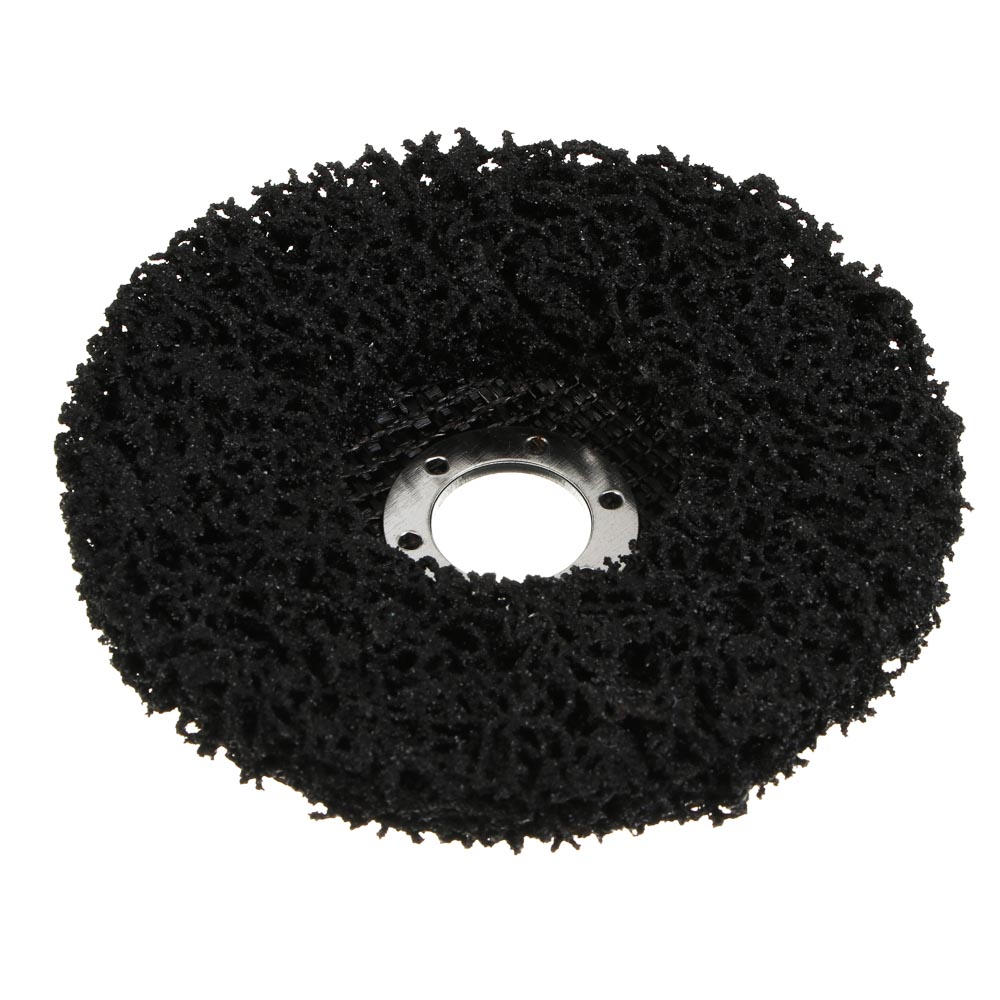 ЕРМАК Диск коралловый зачистной 125мм для УШМ, п.кв. 22 мм, толщина 14мм, чёрный, низкая жестк., арт.№ 635-054