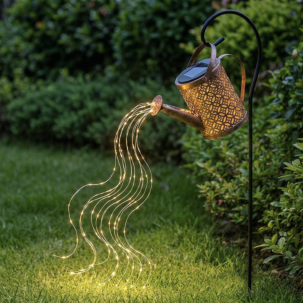 Светильник сад.на солн.батар.тм INBLOOM Лейка, 22х10х82см,37LED,шампань,АА600mAh Ni-MH, 1реж.,металл, арт.№ 475-349