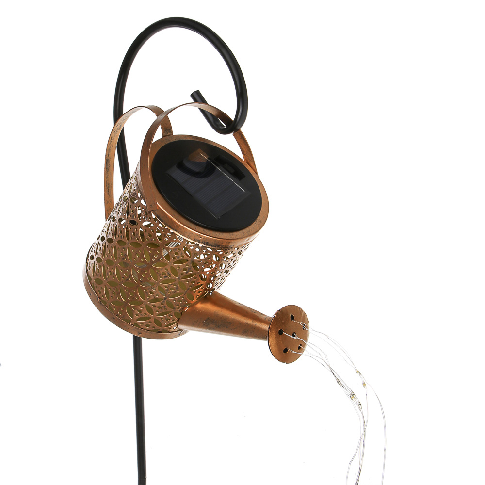 Светильник сад.на солн.батар.тм INBLOOM Лейка, 22х10х82см,37LED,шампань,АА600mAh Ni-MH, 1реж.,металл, арт.№ 475-349