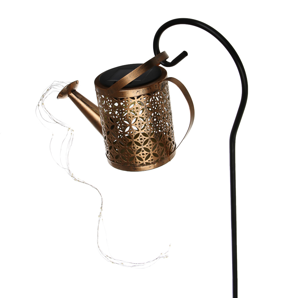 Светильник сад.на солн.батар.тм INBLOOM Лейка, 22х10х82см,37LED,шампань,АА600mAh Ni-MH, 1реж.,металл, арт.№ 475-349