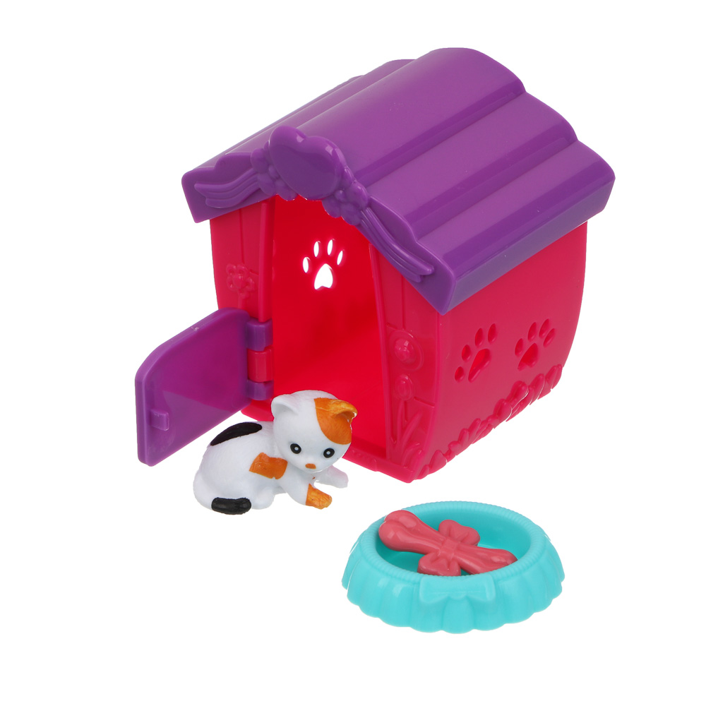 ИГРОЛЕНД Питомец с акс., 4 пр., PVC, ABS, 6,5х5,1х12,4 см, 4 вида, арт.№ 258-088