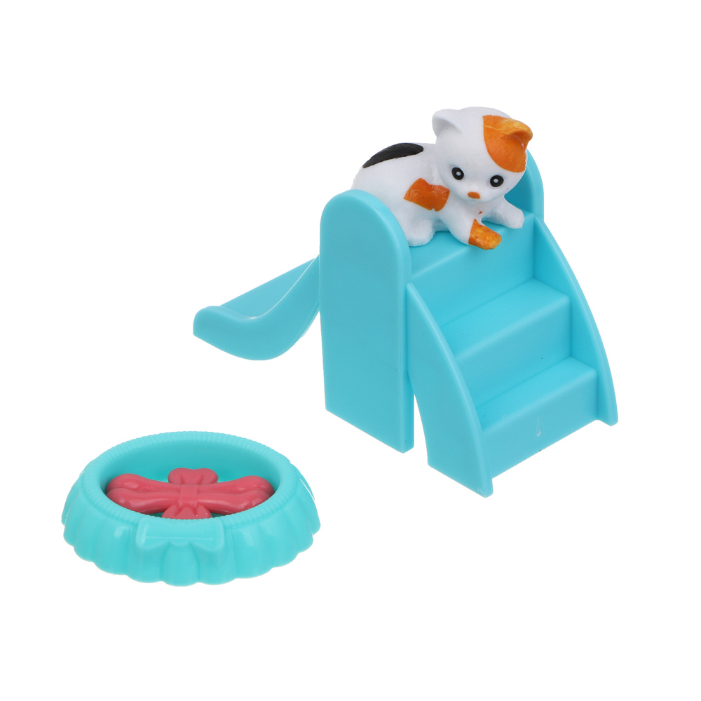 ИГРОЛЕНД Питомец с акс., 4 пр., PVC, ABS, 6,5х5,1х12,4 см, 4 вида, арт.№ 258-088