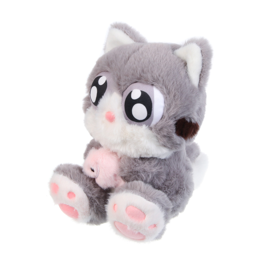 ИГРОЛЕНД Игрушка мягкая "Котя с рыбкой", 23 см, полиэстер, арт.№ 264-518