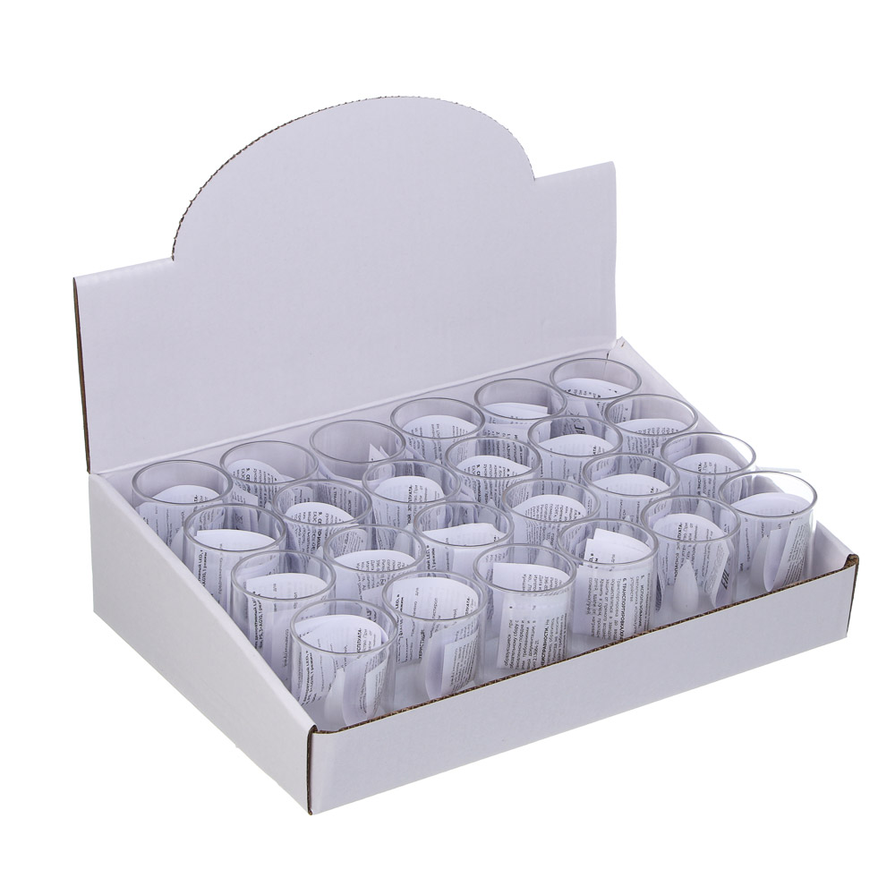 Светильник декоративный LED в виде свечи в стакане 4х6 см СНОУ БУМ, PS, 3хAG10, 1 режим, арт.№ 392-125