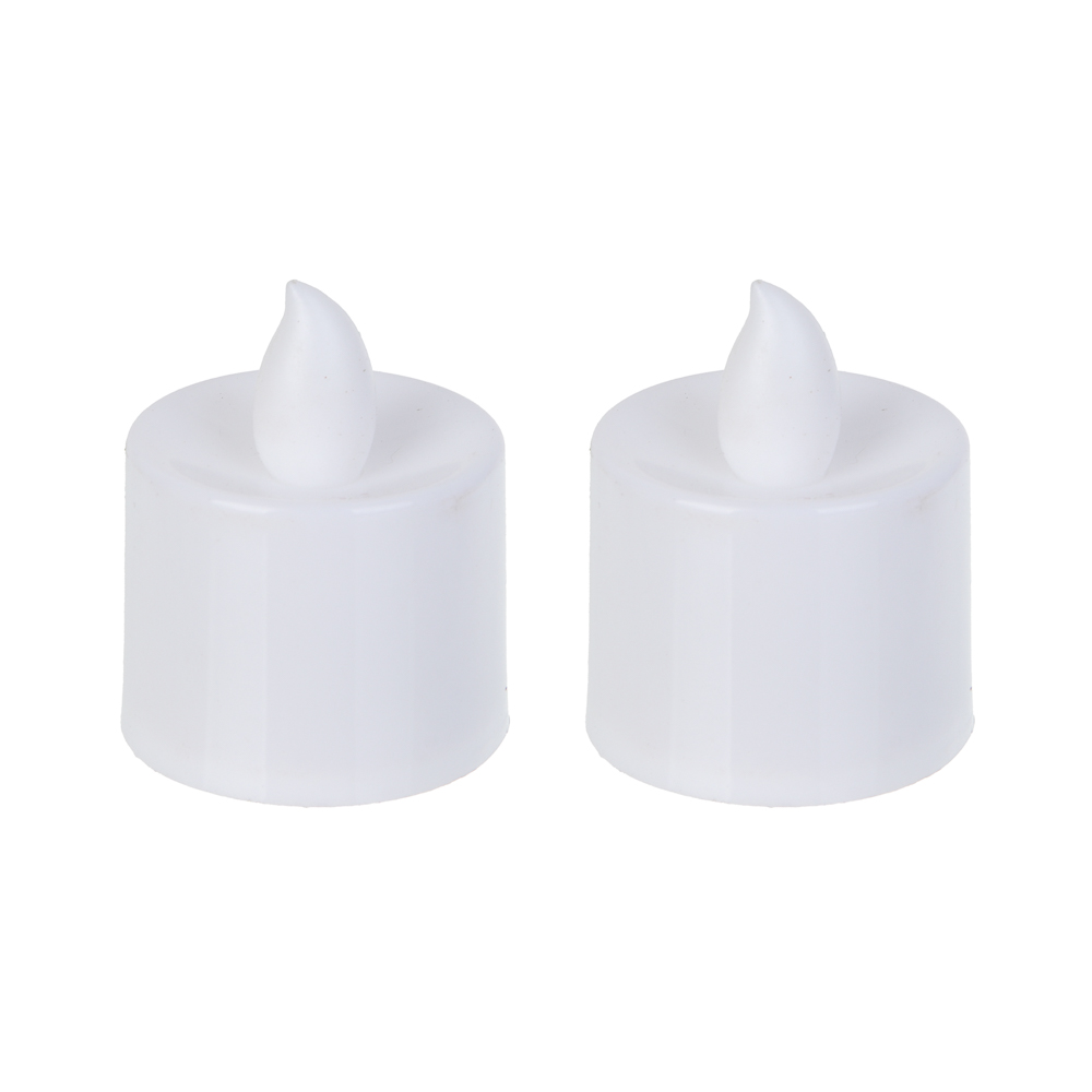 СНОУ БУМ Набор 2шт, светильник декор. LED в виде свечи, 3,7х4,5см, PP, 3хAG3, 1 режим, 2 дизайна, арт.№ 392-127