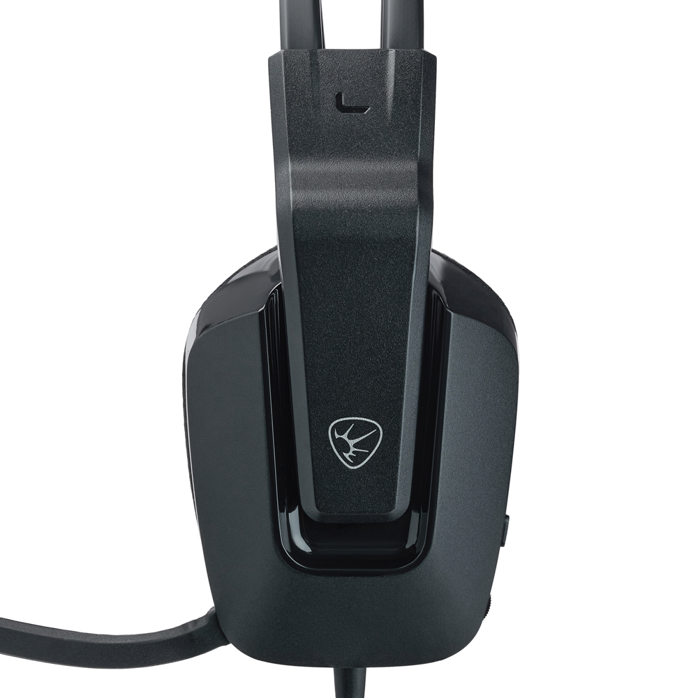 Наушники проводные с микрофоном игровые BY Morion USB 3,2 м, автоподвес, красная подсветка, арт.№ 410-089