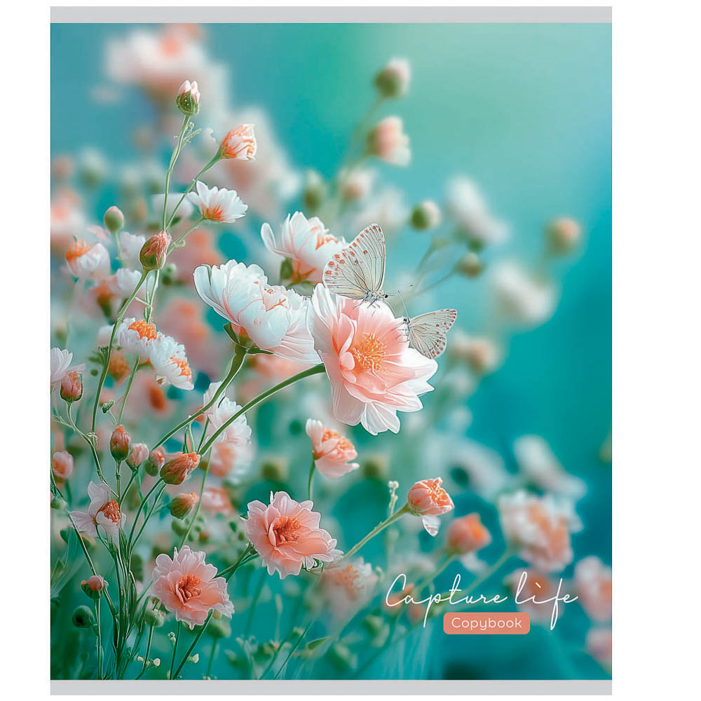 Тетрадь 48 л., А5, в клетку, БЕЛЫЕ ЛИСТЫ, обложка картон, скрепка, мат.ламинация, арт.№ 578-192