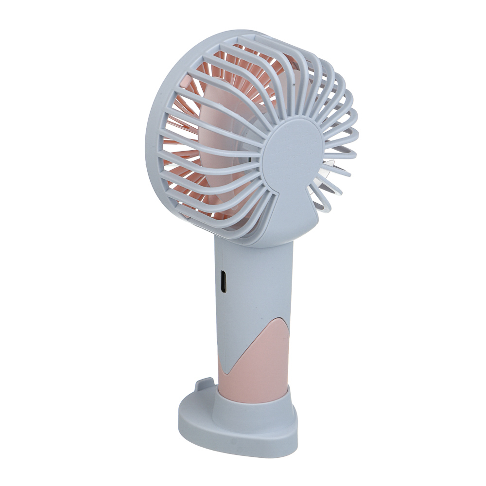 Вентилятор ручной аккумуляторный тм LEBEN 3.7в/300мАч, USB-кабель, цвет в ассортименте, арт.№ 243-018