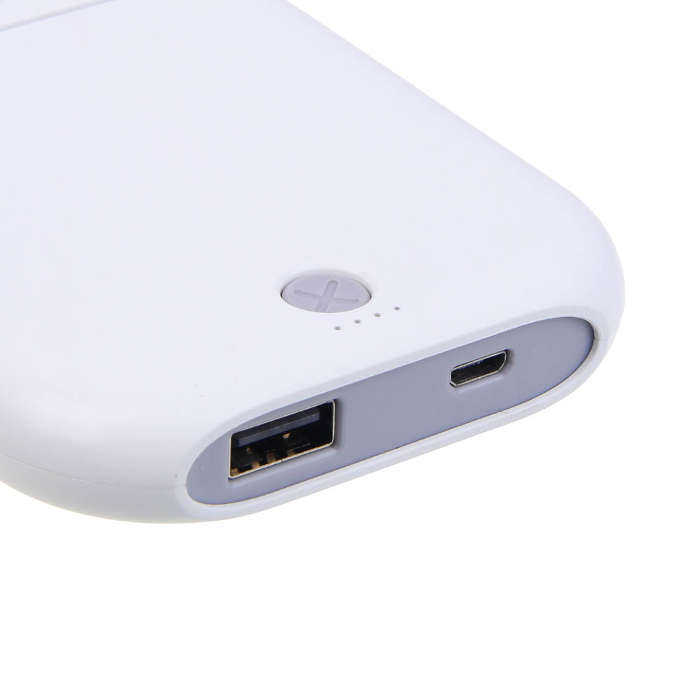 Вентилятор ручной складной с пауэрбэнком тм LEBEN 3.7в/1200мАч, USB-кабель, белый, арт.№ 243-019