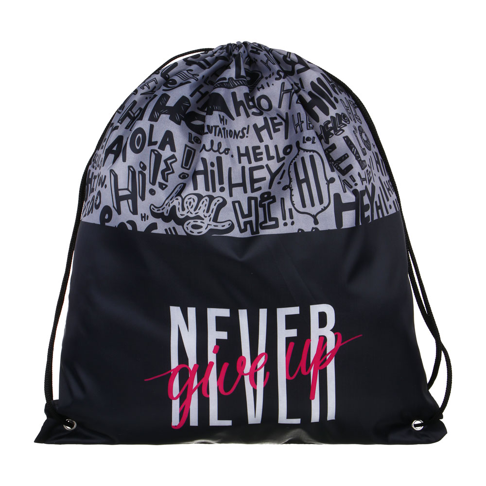 ГРАФИТИ Мешок для сменной обуви на завязках, увеличенный размер 40x47см, полиэстер, арт.№ 233-104