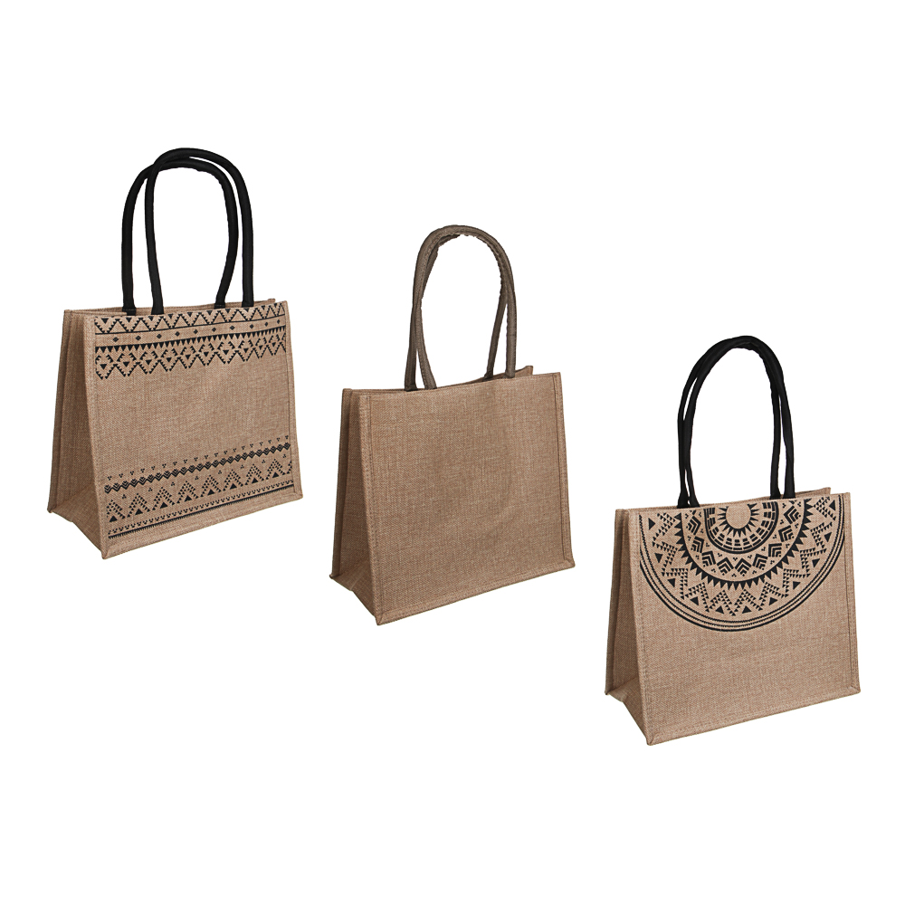 Сумка пляжная на плечо с длинными ручками, на кнопке, тм ЮL, 34x30x17 см, хлопок, лен, 3 вида, арт.№ 328-315