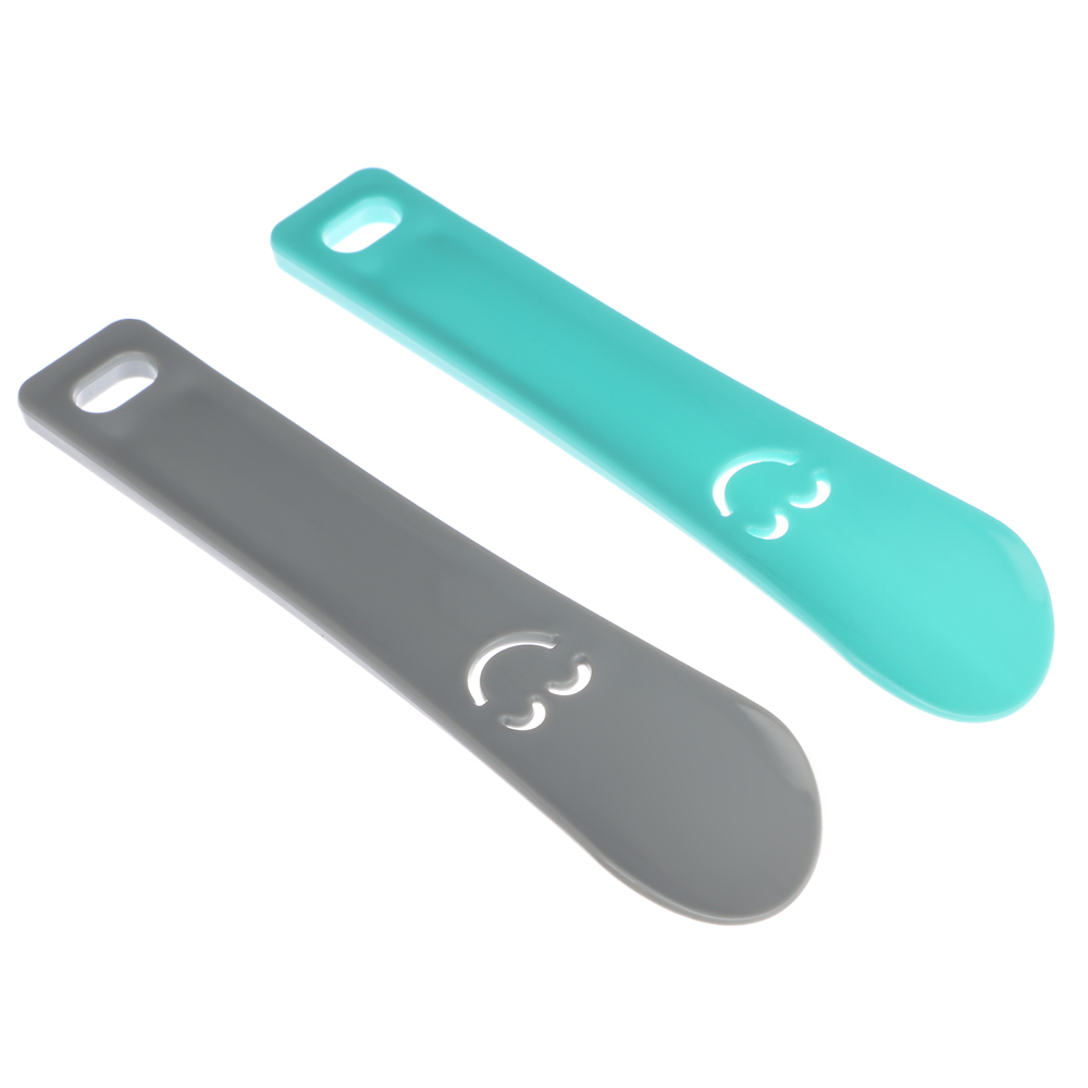 Ложка для обуви Смайлик 15 см, пластик, цвет бирюза, серый, арт.№ 458-054
