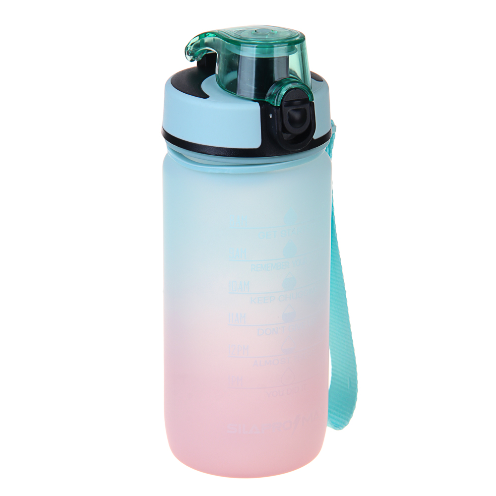 SILAPRO MAX Бутылка спортивная с замком, LOTUS-EGGSHELL BLUE, 550мл, РС, арт.№ 088-073