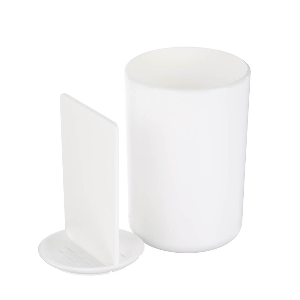 Стакан для зубных щеток Flux, 250мл, белый, 7,5х7,5х11см, арт.№ 463-619