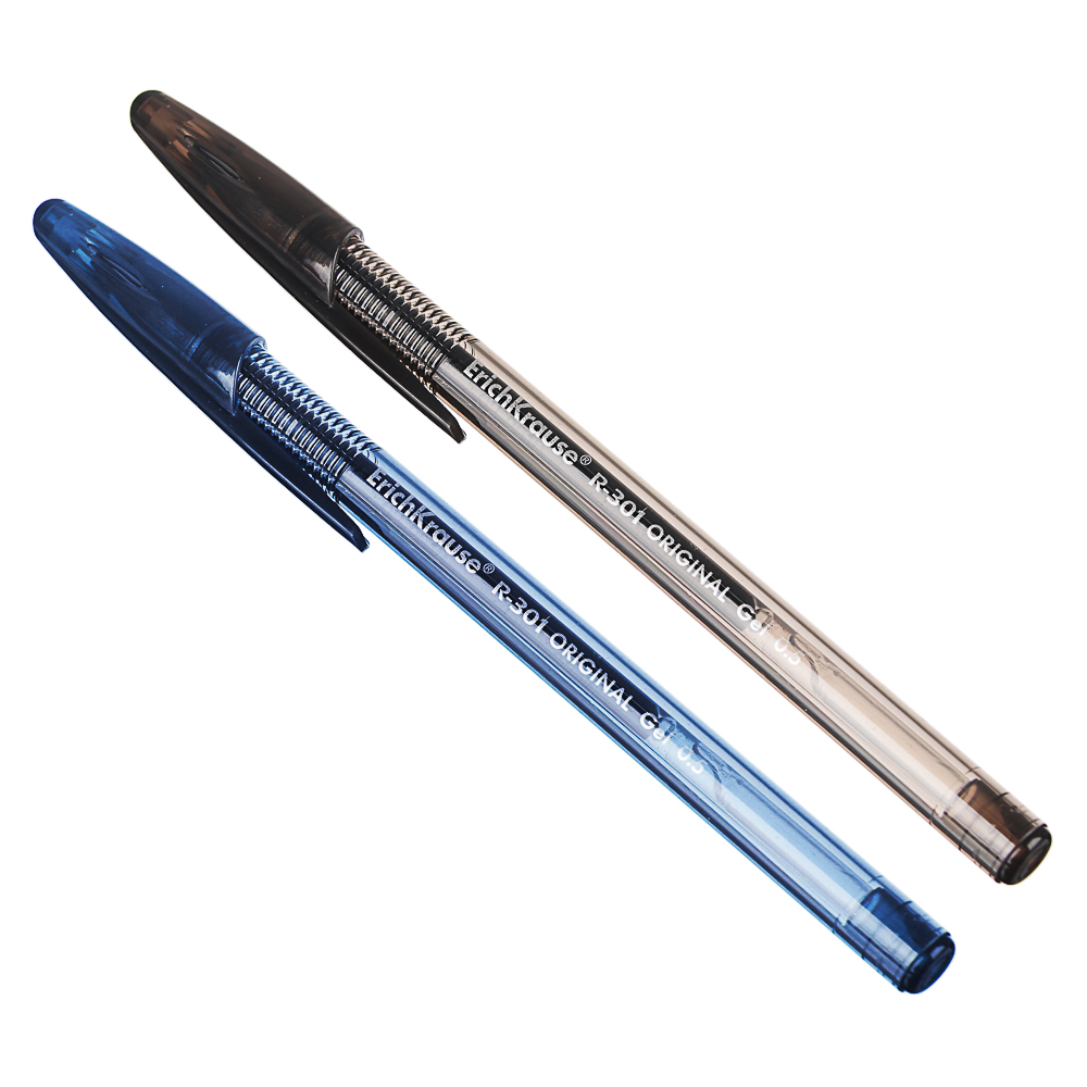 Erich Krause Ручка гелевая "R-301 Ориджинал Джел", цвет синий / черный, 1шт. в пакете, 46818 / 46819, арт.№ 614-059