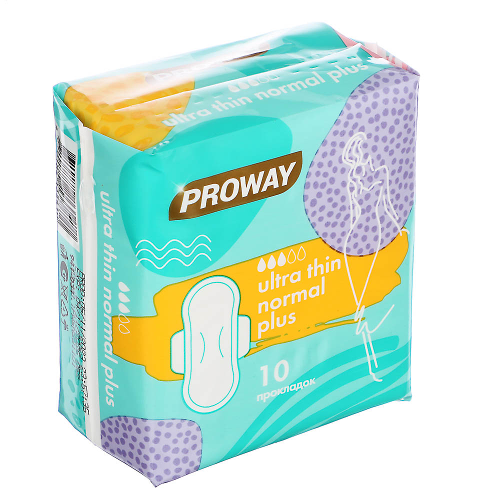 PROWAY Прокладки гигиенические Ультратонкие NORMAL PLUS, 10шт, арт.№ 941-031