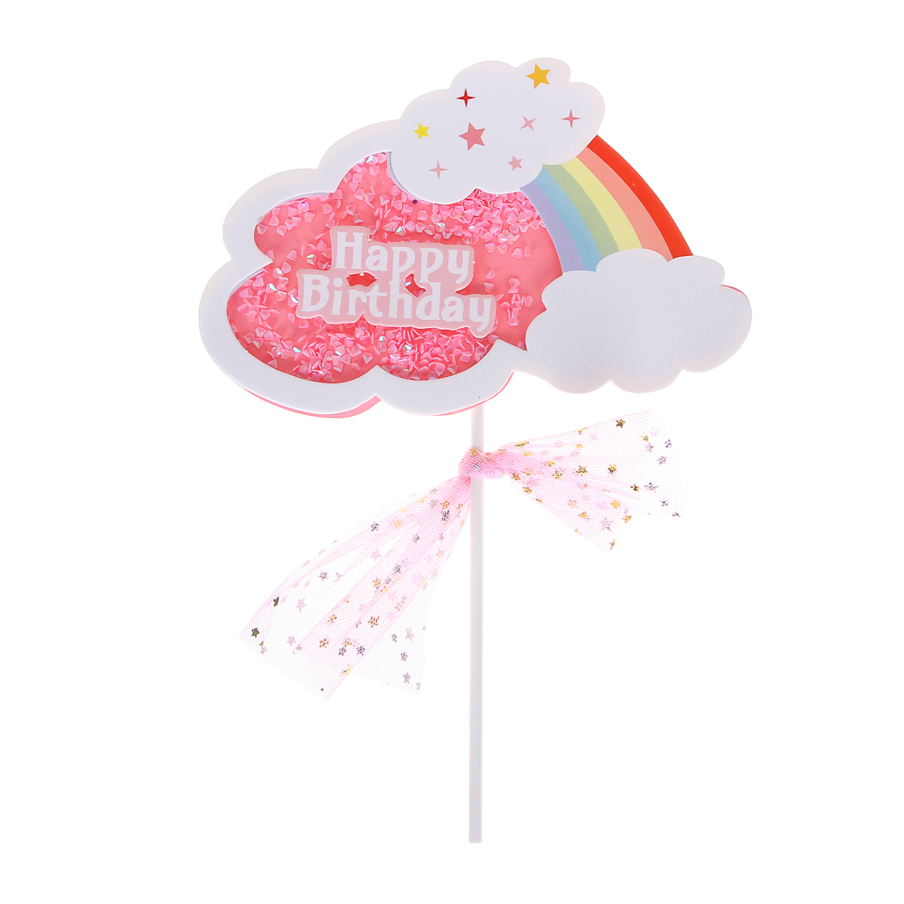 FNtastic Декор для торта в виде сердца, облачка, 28 см, пластик, бумага, 2 дизайна, арт.№ 530-327