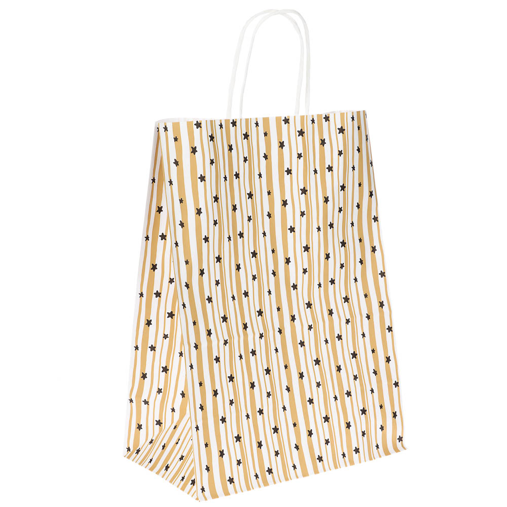 Пакет подарочный с кручеными ручками белый L 26x15x36 см, "Fantasy" внутри белый, арт.№ 507-515