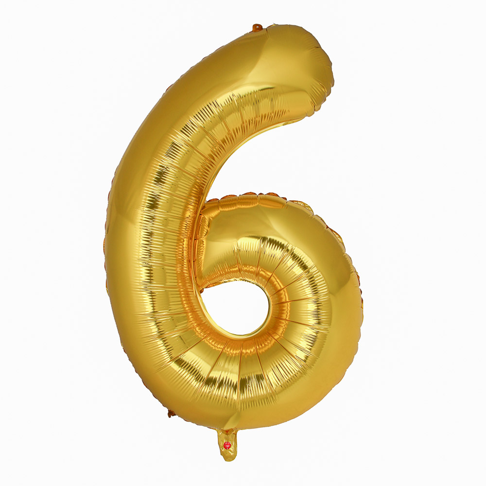 Шар воздушный фольгированный "Цифра" тм Fntastic, 40", золотистый, микс, арт.№ 518-256