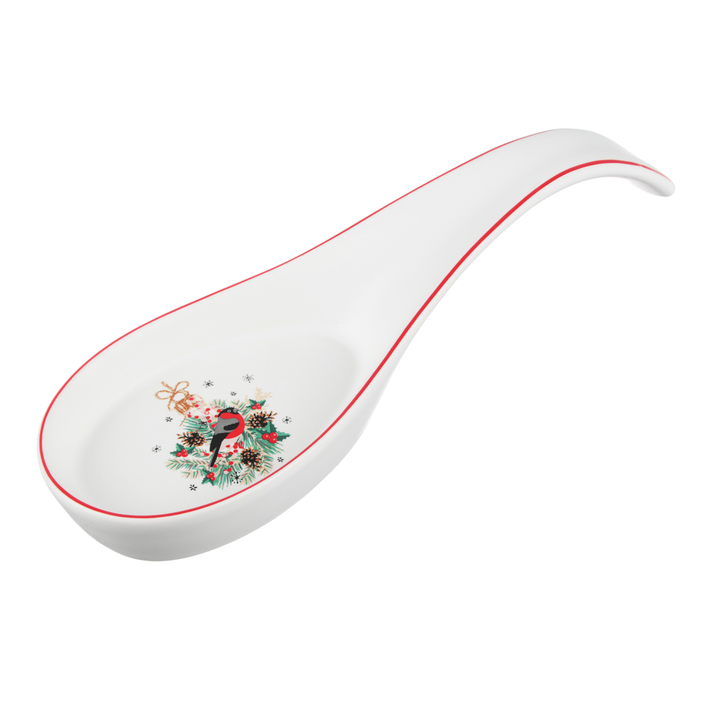 MILLIMI Снегирь Подставка для ложки, 22х7х3.5см, керамика, арт.№ 820-139