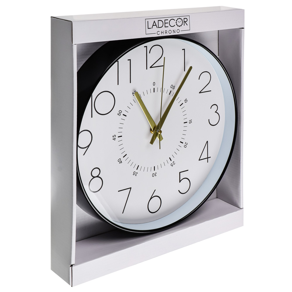 LADECOR CHRONO Часы настенные, пластик, стекло, 30см, ЧН-27, арт.№ 581-136
