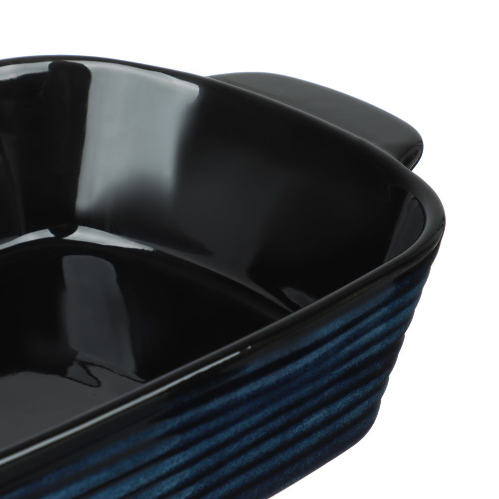 Форма для запекания и сервировки прямоугольная 28,7х17,3х6,1см тм MILLIMI синий, керамика, арт.№ 826-004