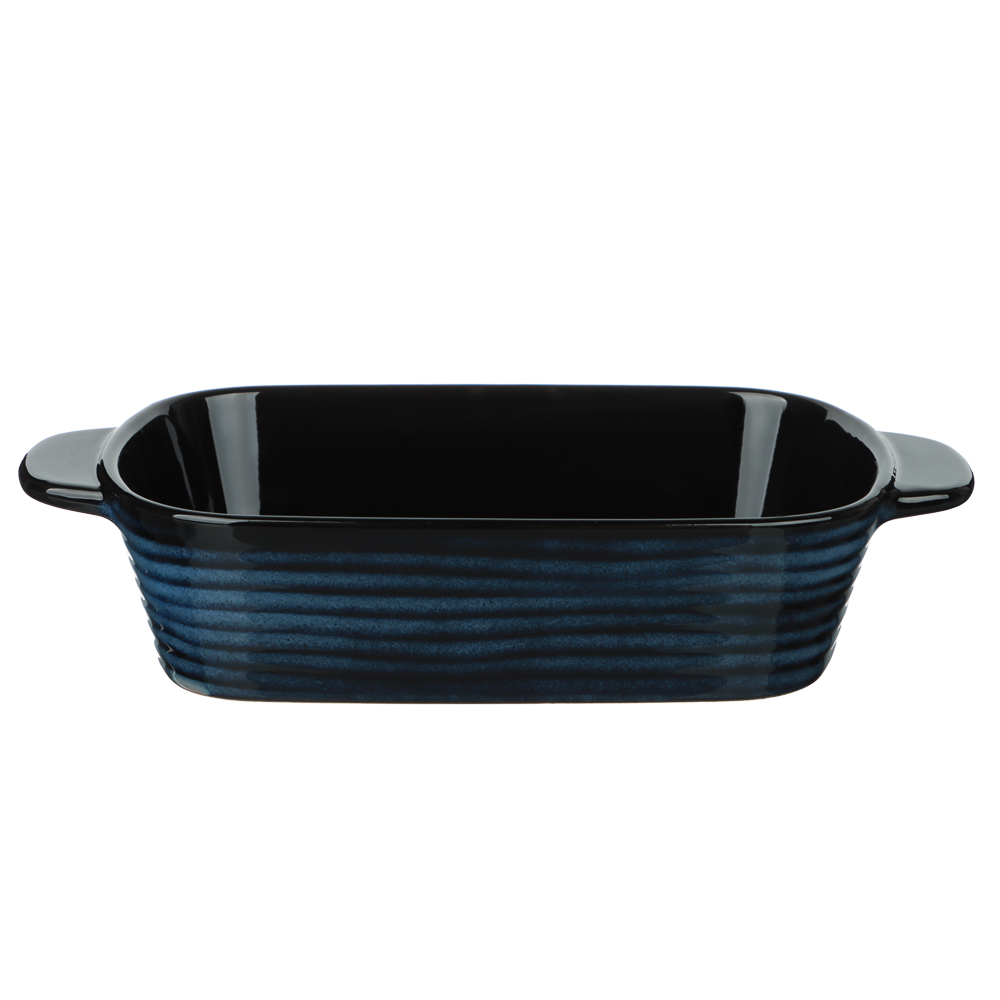 Форма для запекания и сервировки прямоугольная 28,7х17,3х6,1см тм MILLIMI синий, керамика, арт.№ 826-004