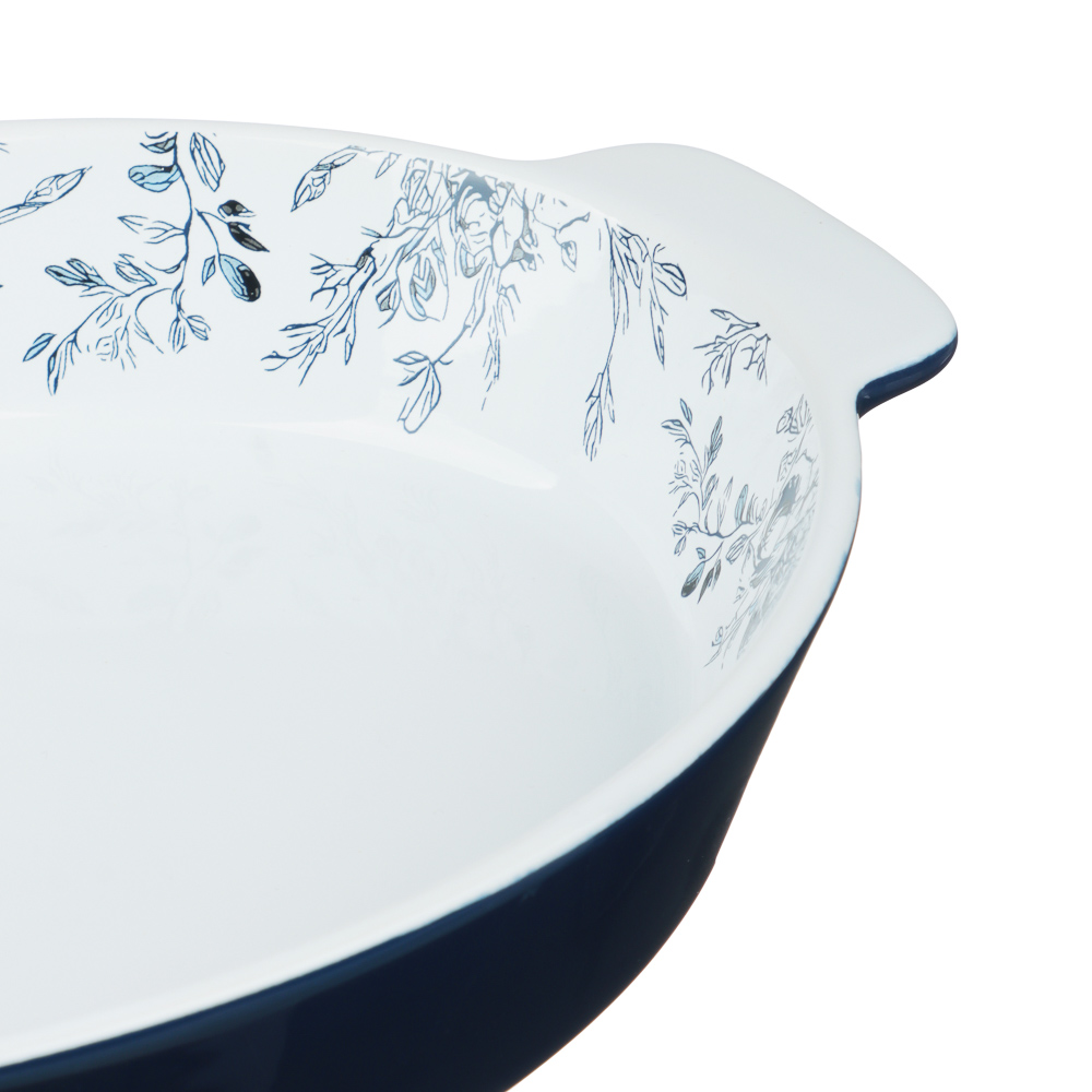 Форма для запекания и сервировки овальная 31х20,5х5см тм MILLIMI цветы, керамика, арт.№ 826-007