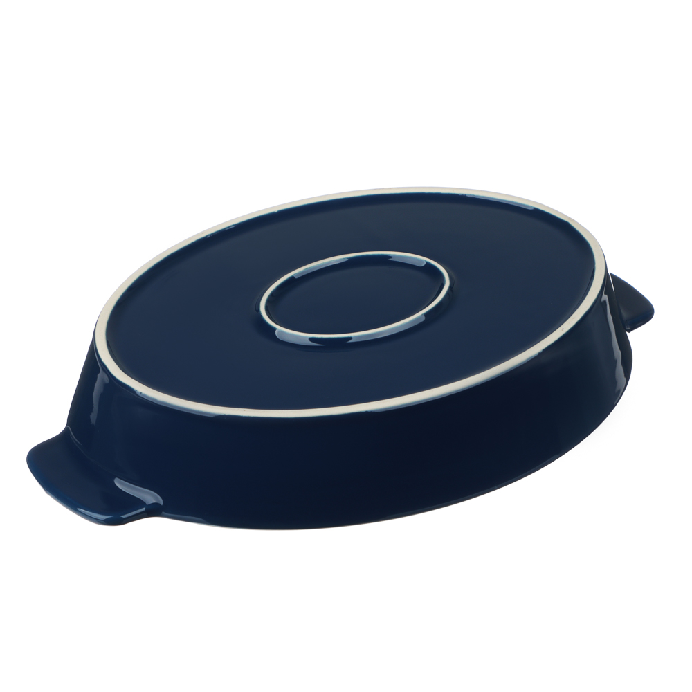 Форма для запекания и сервировки овальная 31х20,5х5см тм MILLIMI цветы, керамика, арт.№ 826-007