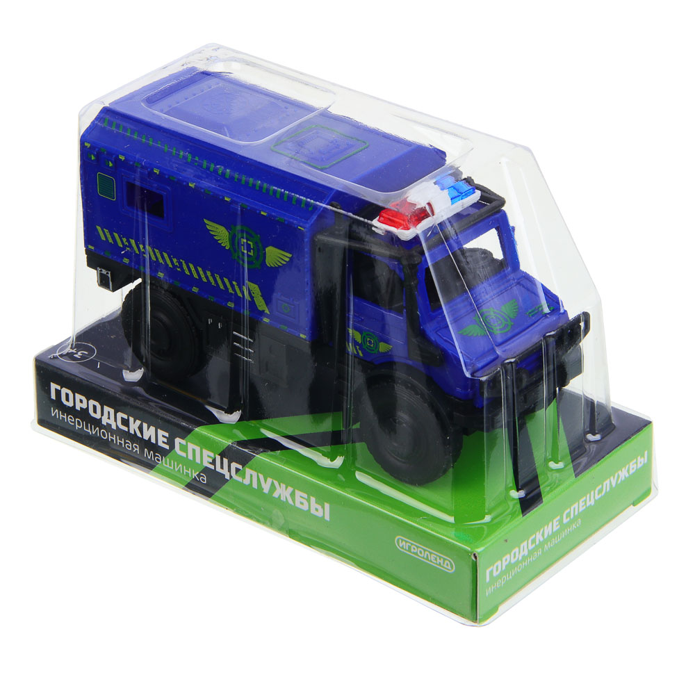 ИГРОЛЕНД Грузовик Городская спецслужба, инерция, РР, 12,6х6,4х8 см, 3 дизайна, арт.№ 292-419