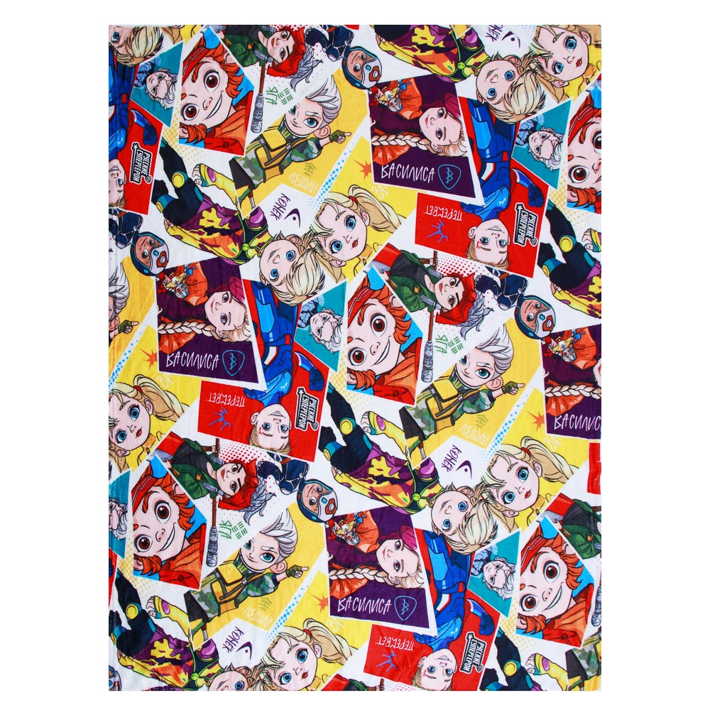 BY Русские супергерои Плед микрофибра, 130х150см, 240гр/м, комиксы, арт.№ 486-041