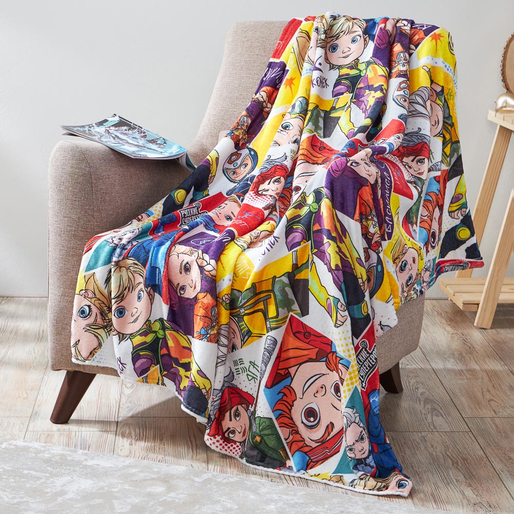 BY Русские супергерои Плед микрофибра, 130х150см, 240гр/м, комиксы, арт.№ 486-041