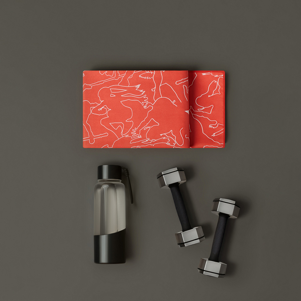 BY Русские супергерои Полотенце быстросохнущее из микрофибры 70х150см, 200гр/м, красный, арт.№ 484-170