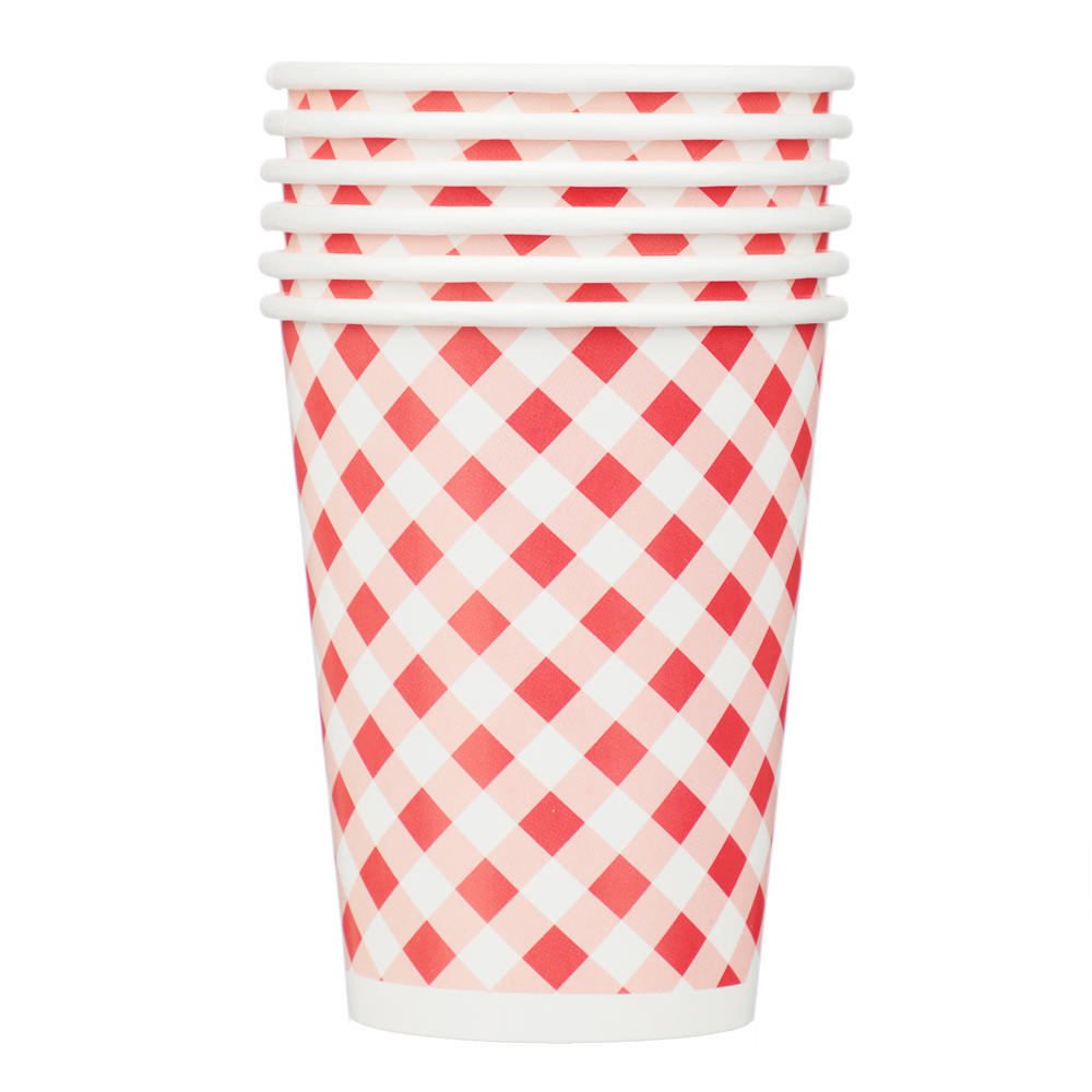 Набор бумажных стаканов Клетка, 6 шт*250 мл, арт.№ 530-386