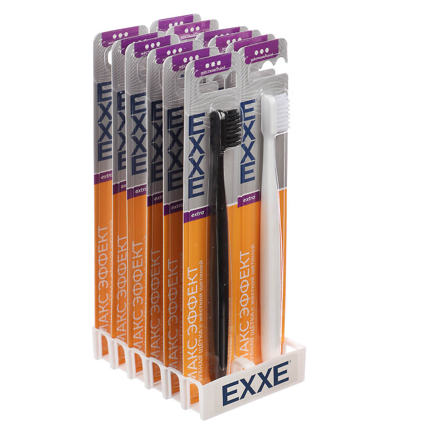 Зубная щетка EXXE EXTRA Максимальный эффект, жесткая, 1шт, арт.№ 982-036