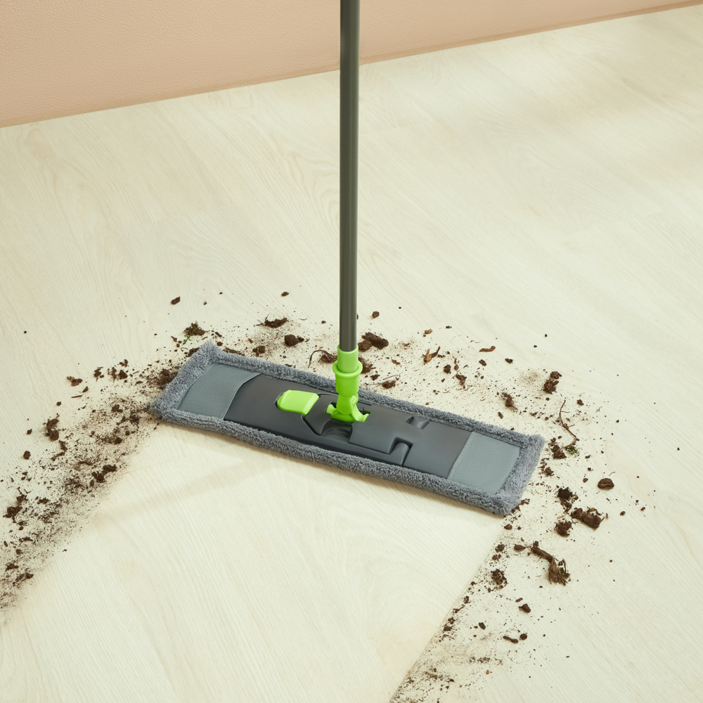 Швабра со смен. насадкой тм VETTA Классик, ручка телескоп. 120 см, окраш.металл, микрофибра, арт.№ 444-343