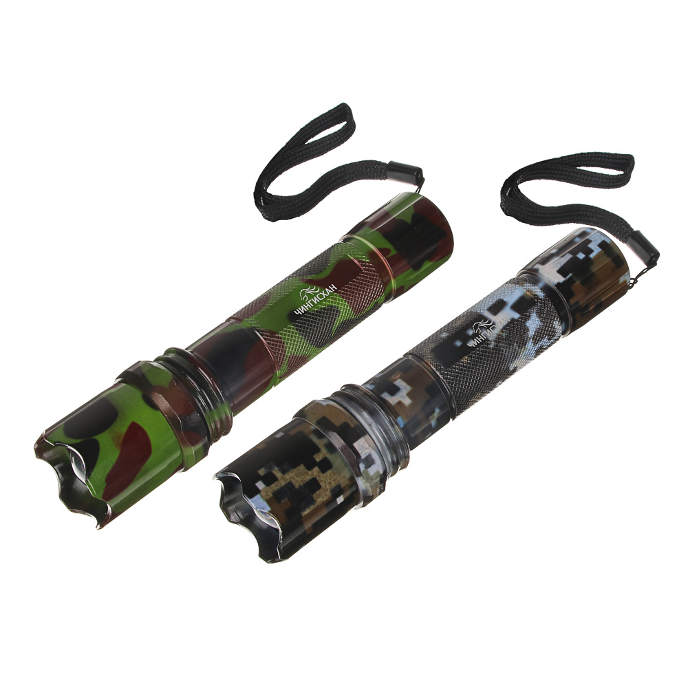 ЧИНГИСХАН Фонарь, XPE, 3Вт, 150м, 1200мАч, 3,5х3,5х15,5см, 3 режима, алюминиевый сплав, 2 цвета, арт.№ 224-018