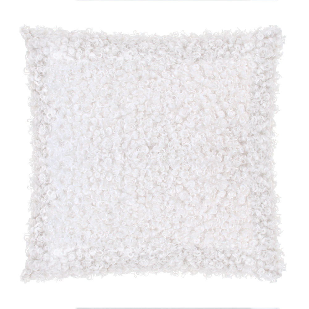 BY COLLECTION Фелиз Чехол для подушки мех, 50х50см, 100% полиэстер, молочный, арт.№ 492-231