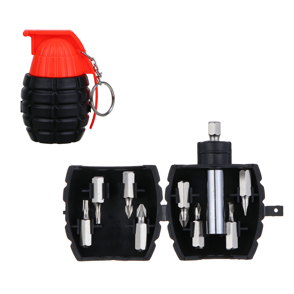 Набор подарочный РОКОТ "граната" 8 в 1 (отвертка + биты), арт.№ 736-139