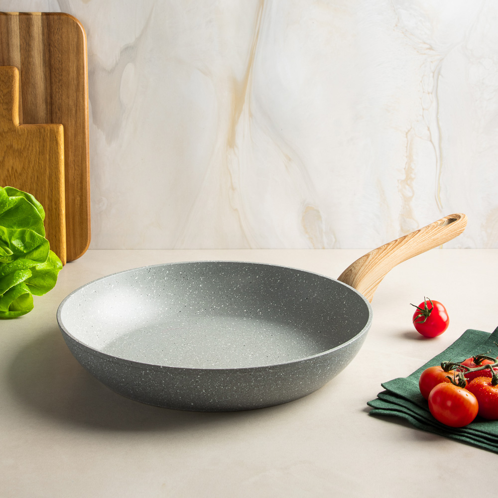 SATOSHI Берг Сковорода литая d28см, антипригарное покрытие Мрамор, индукция, арт.№ 846-738