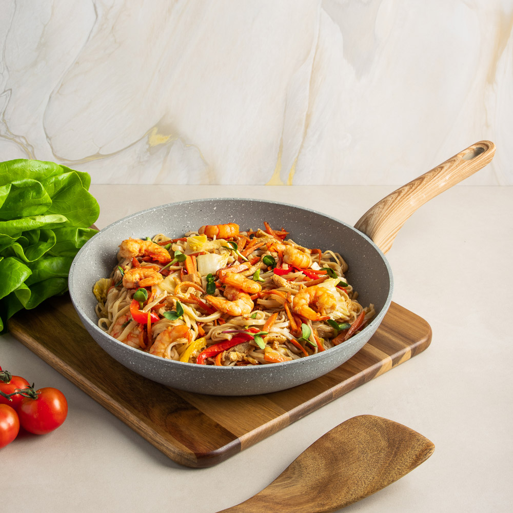 SATOSHI Берг Сковорода литая d28см, антипригарное покрытие Мрамор, индукция, арт.№ 846-738