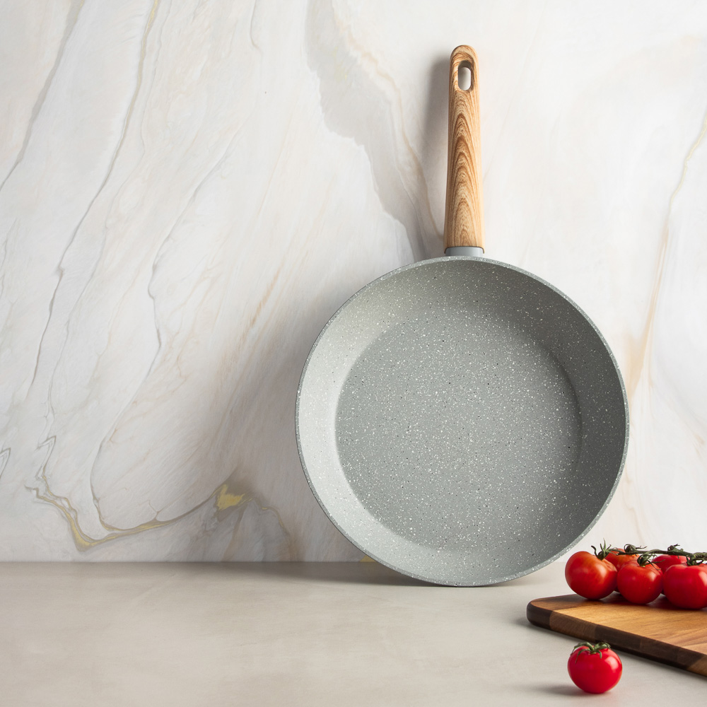 SATOSHI Берг Сковорода литая d28см, антипригарное покрытие Мрамор, индукция, арт.№ 846-738