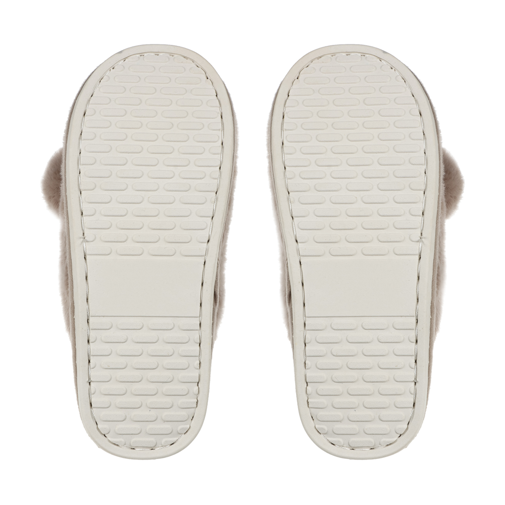 Обувь домашняя кролик, размер 40-41, цвет бежевый, #7, арт.№ 299-267