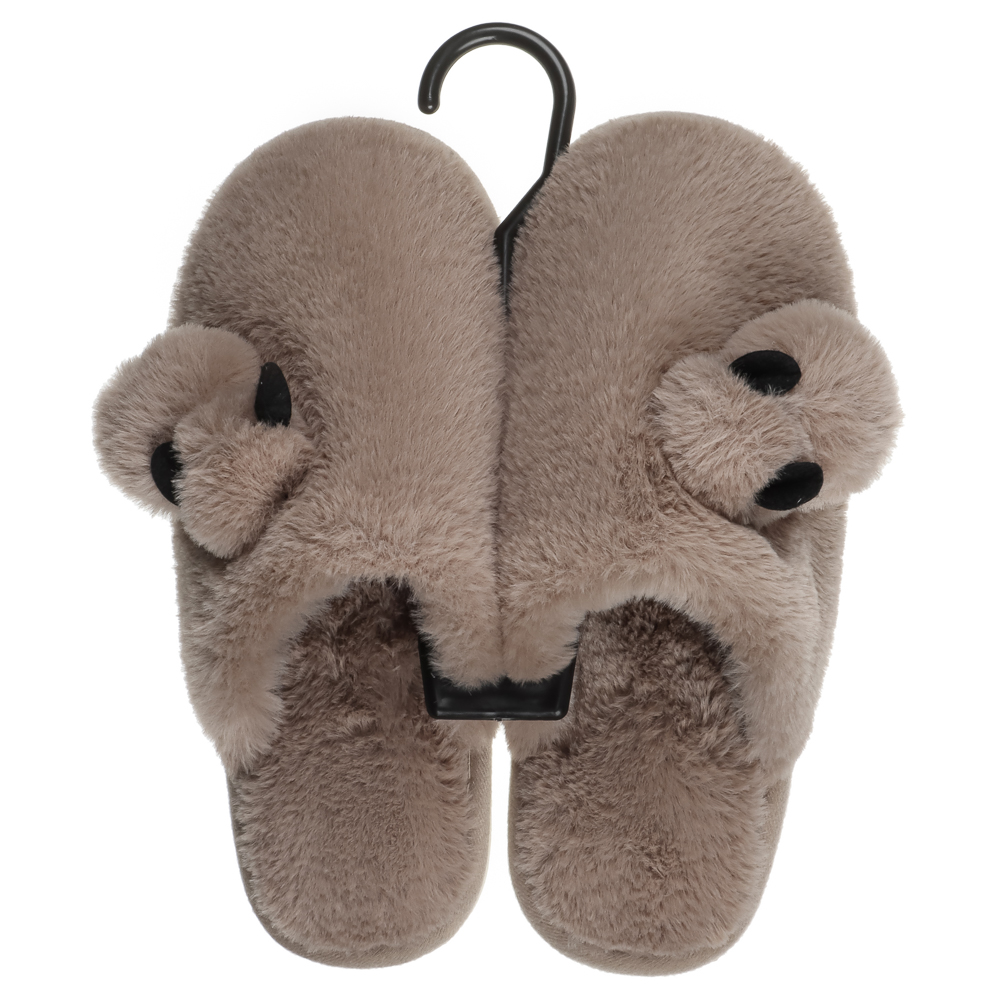 Обувь домашняя кролик, размер 40-41, цвет бежевый, #7, арт.№ 299-267