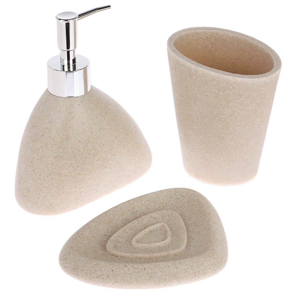 Мыльница тм VETTA Дюна, смола (полирезин), бежевый, 13,5x10,5x2,5см, арт.№ 463-562