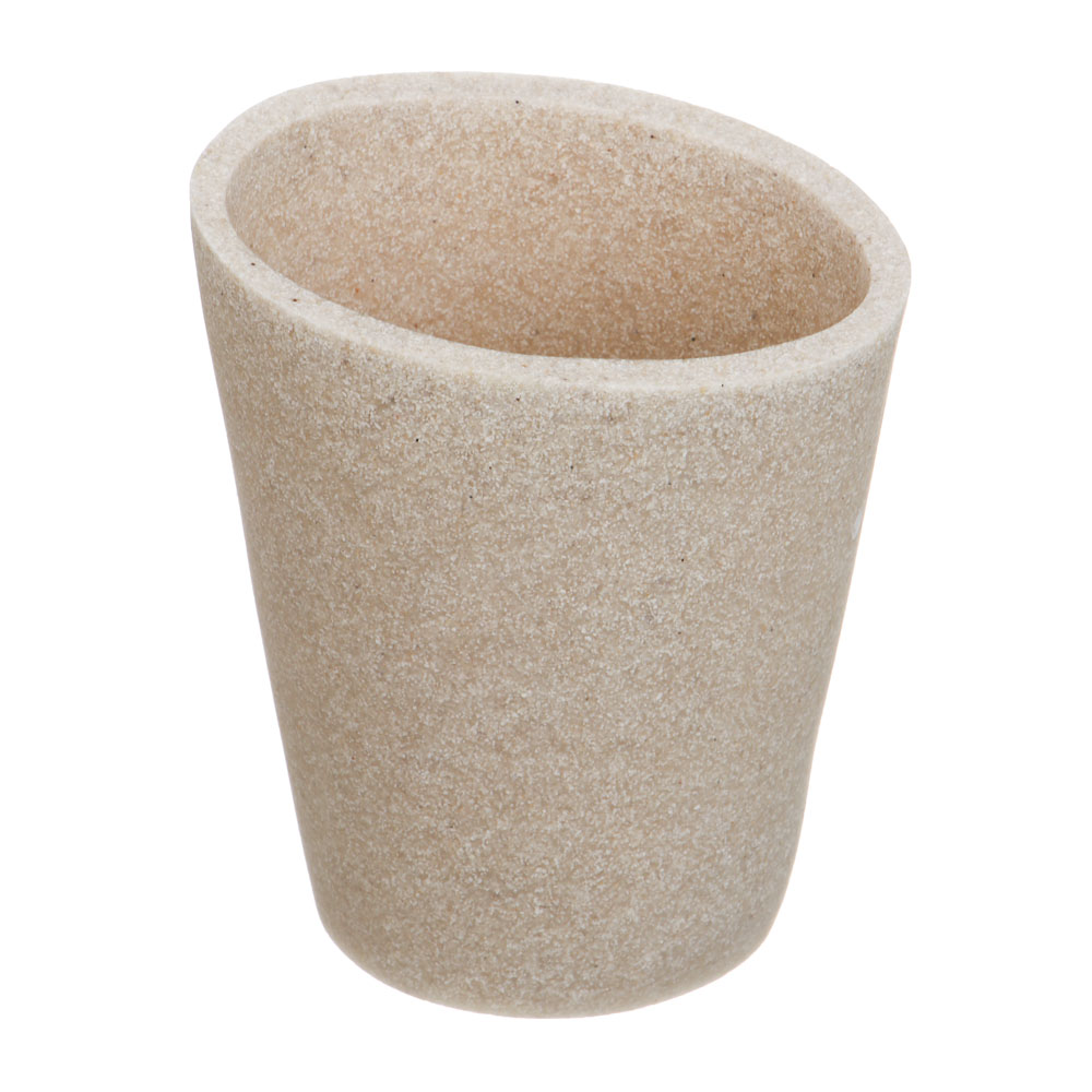 Стакан для ванной комнаты тм VETTA Дюна, смола (полирезин), бежевый, 10x7x11,5см, арт.№ 463-563